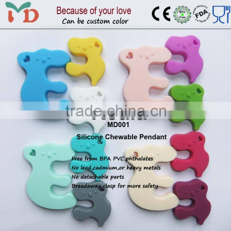 Soft Silicone Necklace for Teething/Fashion silicone necklace 2015