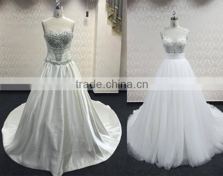 Simple Sex Crystal Wedding Dress 2016