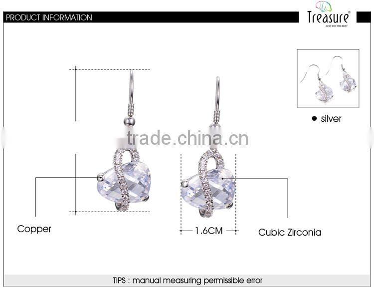 Fashionable jewelry zircon pendant dangle earrings wedding jewelry