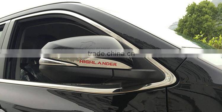1Pair Car Rearview Mirror Decorative Sequins Trim Exterior Accessories For Toyota Highlander 2014 2015