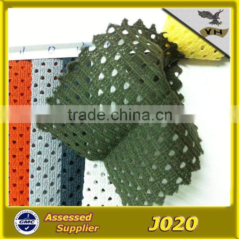 100% polyester low stretch mesh fabric stock for basketball jersey