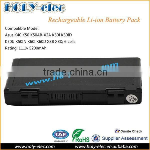 2015 New Condition 11.1V Li-ion Rechargeable Batteries A32-F82 A32-F52 For ASUS F82 K40 K50 K40AE K61 Pro79 X87 X70IJ