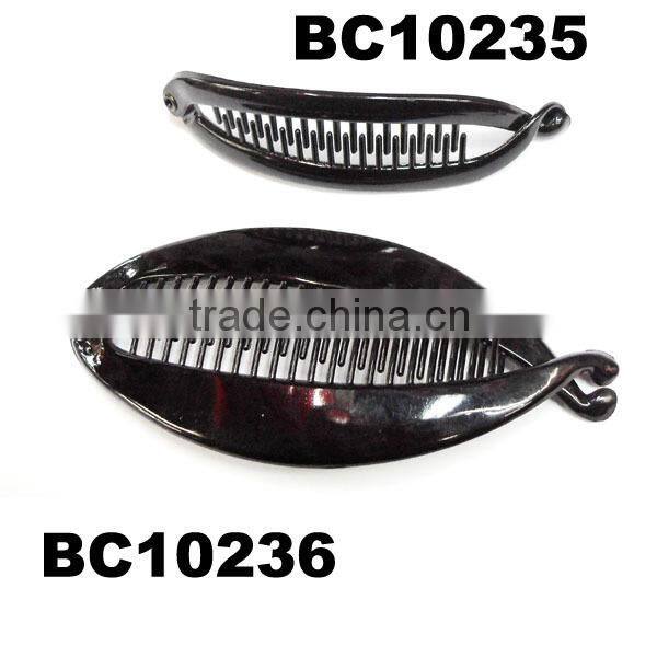 fish shaped black plastic hair clips wholesale