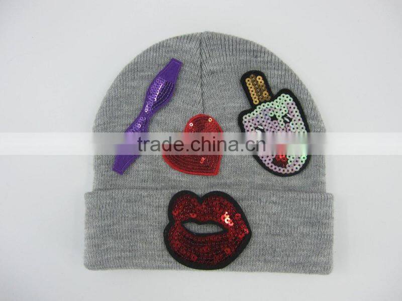 wholesale promotion funny knit winter hat teenagers knitted hats