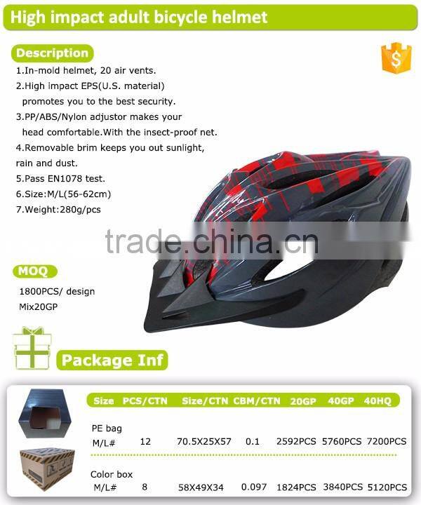 China in mold adult exported sports bike helmet