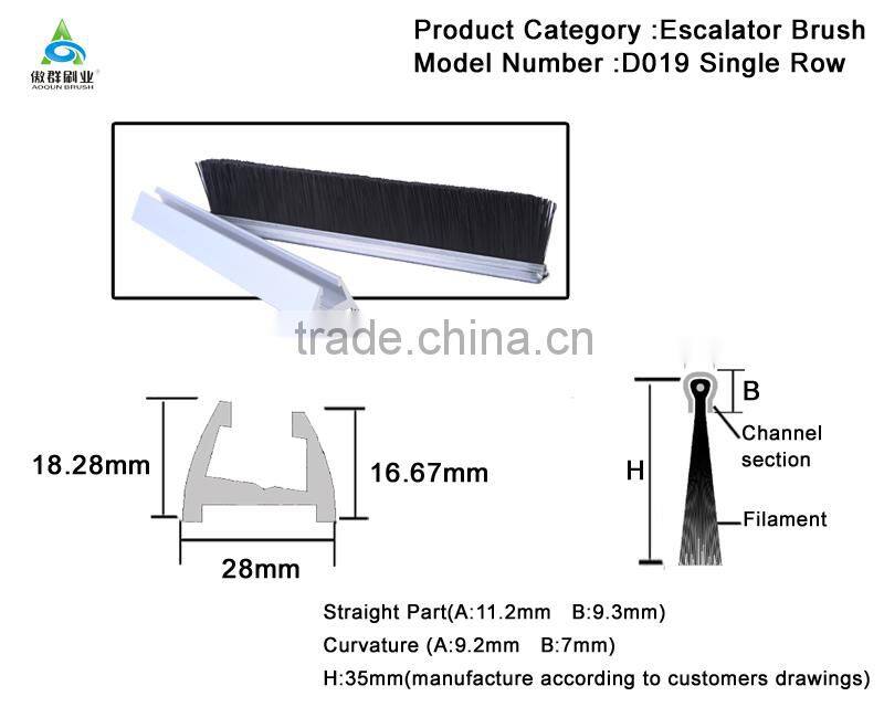 Walking Path Brush Walk Moving Skirt Brush With Aluminum Pedestal
