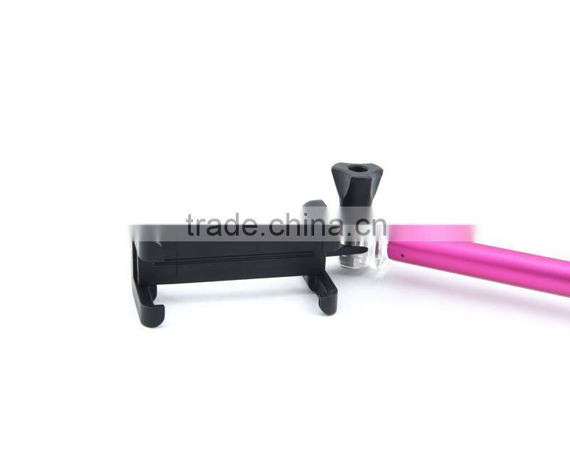 handheld colorful wireless selfie stick with remote bluetooth shutter