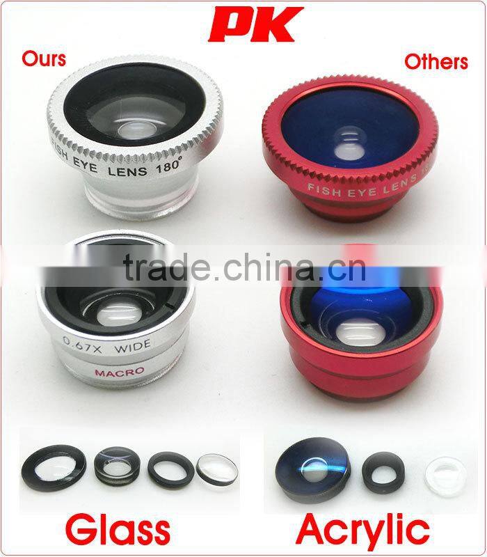 3in1 lens 180 degree Fisheye + Wide Angle + Micro Lens Kit With Protect cloth bag for Samsung Galaxy S3 III GT-i9300