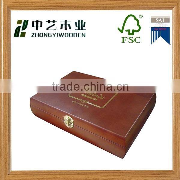 FSC handmade pine wood chocolate packaging box chocolate gift box for sale
