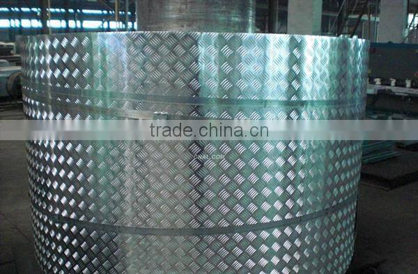 Five Bar Diamond Embossed Aluminium Roofing Coil 3003 H16