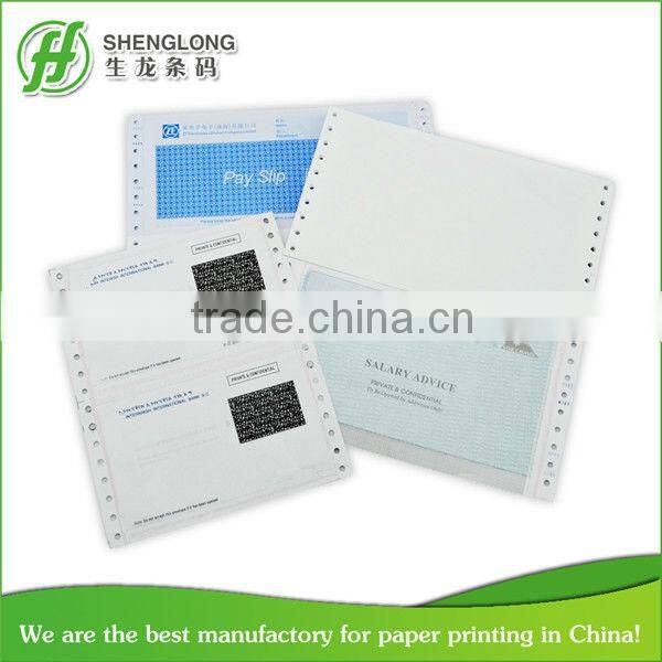 pay slip paper for bank transfer slip with secure oil