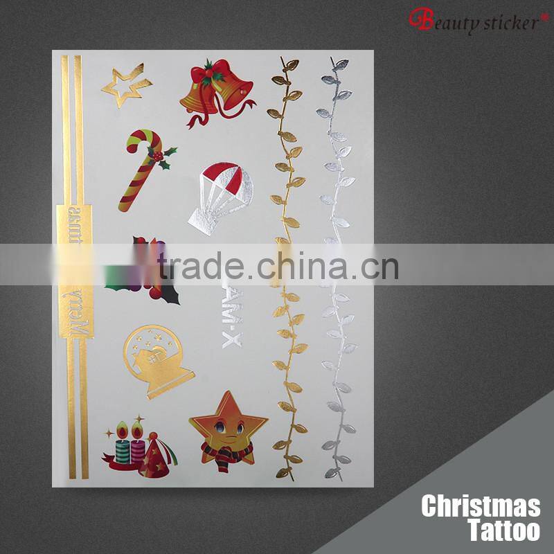 Festival Metallic Christmas Temporary Tattoo