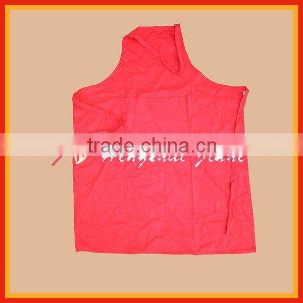 Fashion long bib apron with wide bowknot neck band