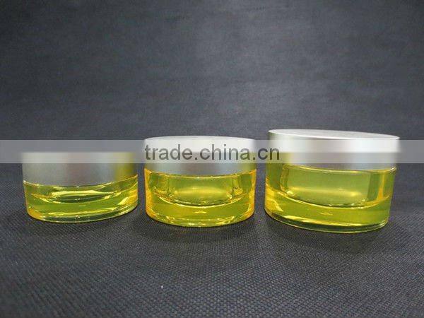 Plastic Cosmetic Packaging, Square Shaped Acrylic Lotion Pump Bottle and Oval Shaped Acrylic Cream Jar