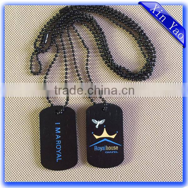 Factory stamping aluminum cheap enamel black dog tag
