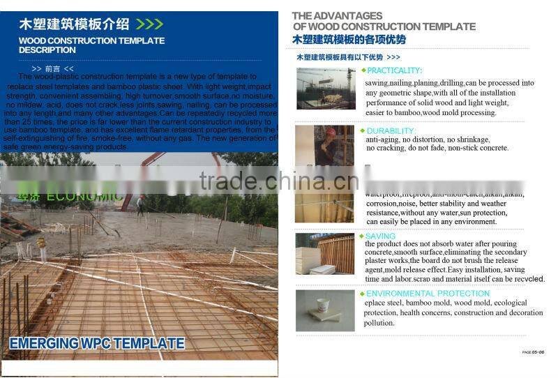 wood plastic compostion for construction
