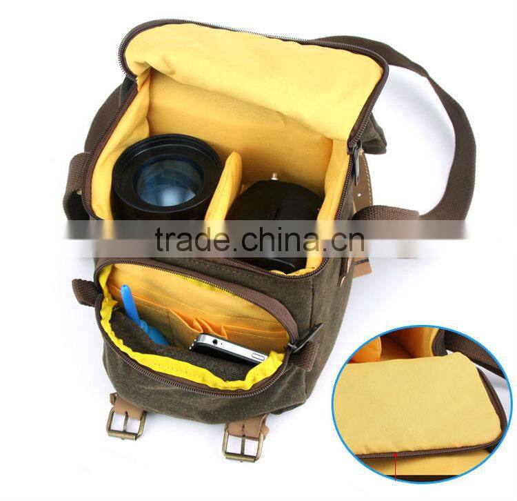 Waterproof Canvas Dslr Camera Mini Shoulder bag