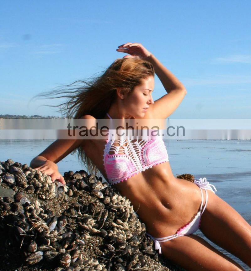 One piece crochet swimwear