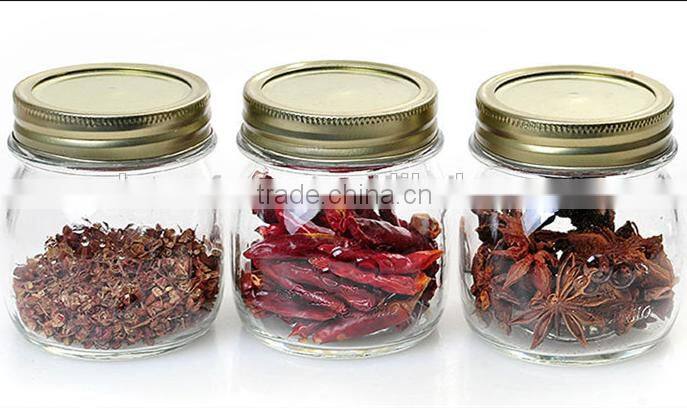 Cute Clear Glass Mason Jar With Lid