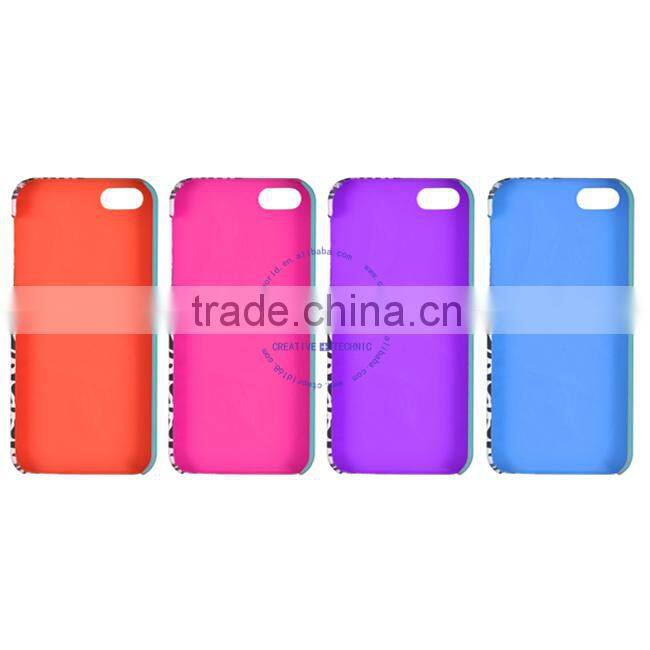 C&T Black Leopard Printing Transparent Clear Back Hard Case for iphone5c