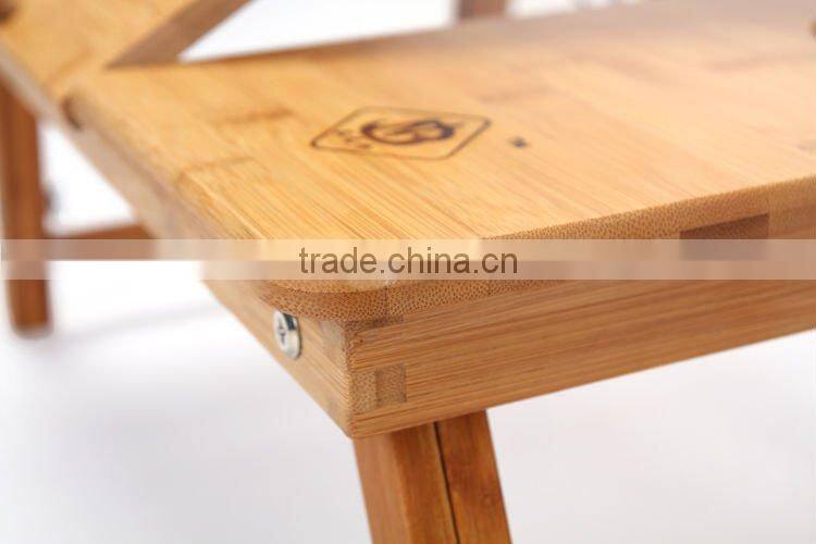 Bamboo bed table, notebook table, bed tray, camping table,sofa table,study table, study desk