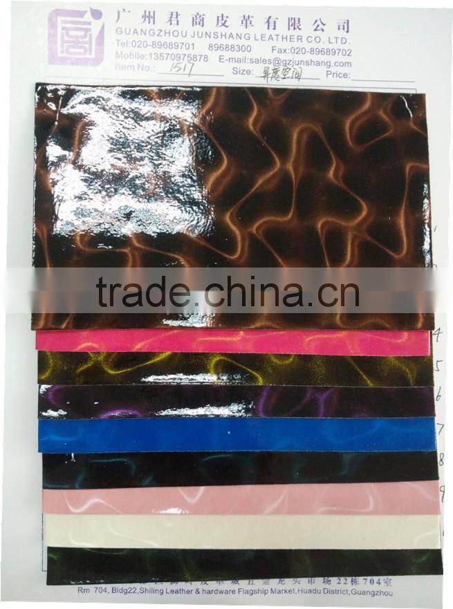 Shining PU leather for phone cases with best price made in China,special design