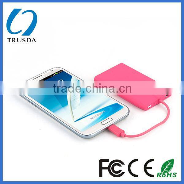 With cable external power bank for samsung galaxy s2