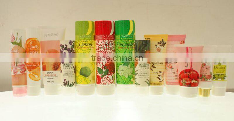 color empty cosmetic soft plastic tubes