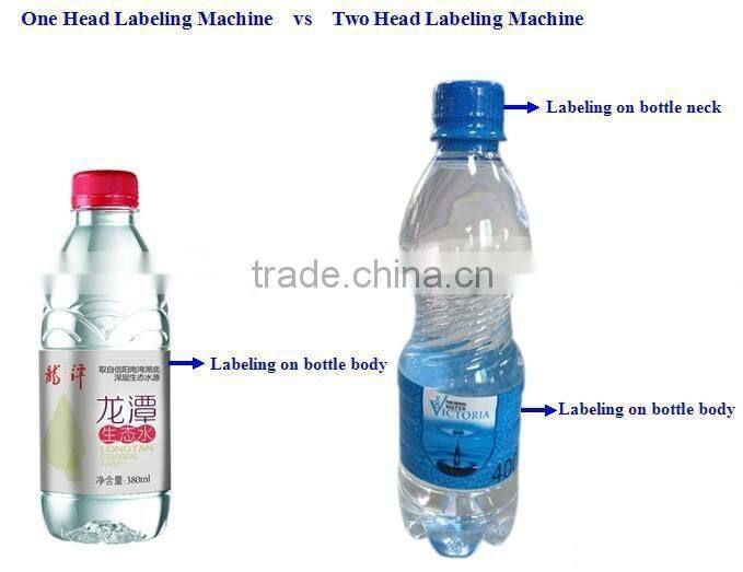 Full-auto shrink sleeve labeling machine for bottle, 2 head labeling machine