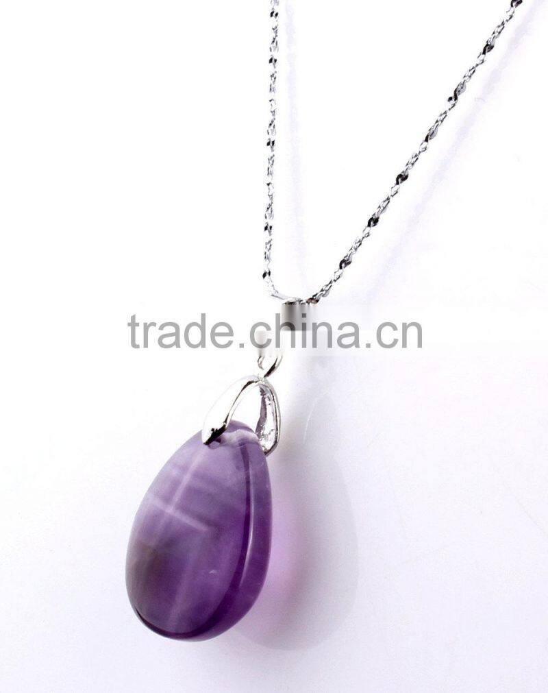 2016 best selling purple crystal element necklace for sale