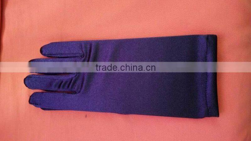 Short Tulle Cheap Kids Size White Satin Gloves