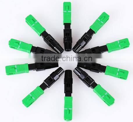 SC APC fiber optic fast connector/fiber optic quick assembly connector/sc field assembly optical connector