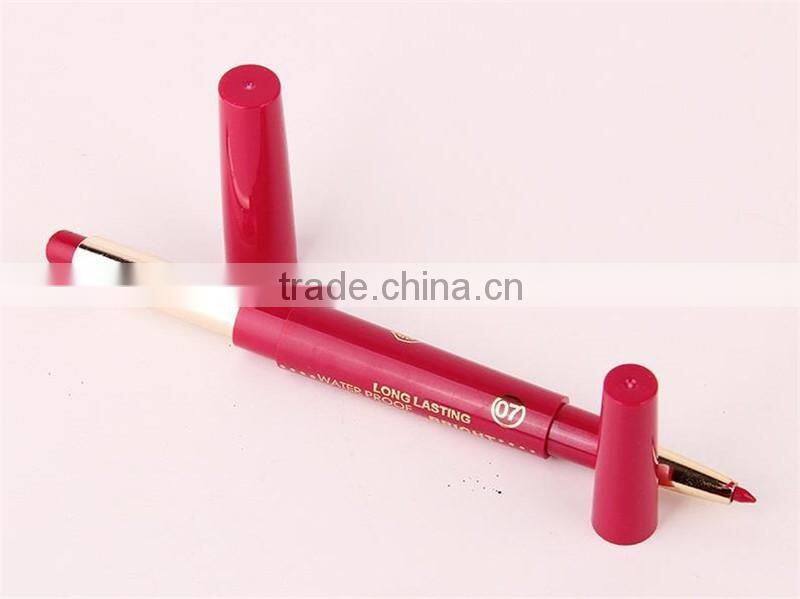 Music Flower Dual Purpose Lipstick&Lip Liner 12 Colors Waterproof Long Lasting Bright Colorful lipstick stick set