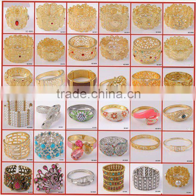 2014 Crystal Fine Jewelry Bracelets Bangles expandable bangle made in Yiwu market