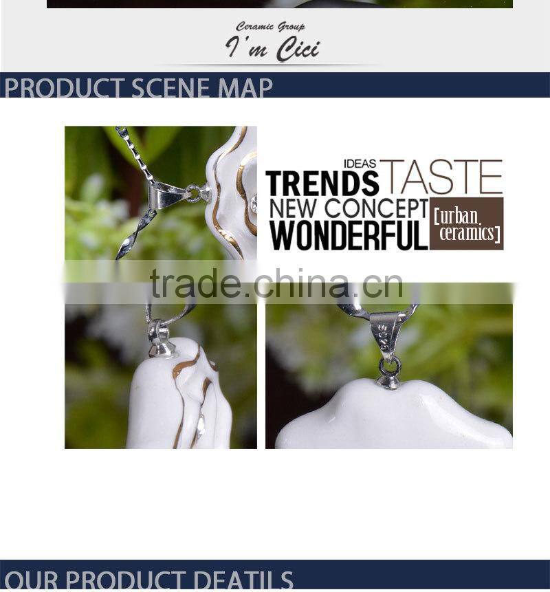 Popular cloud shape daily wear christmas ceramic necklace