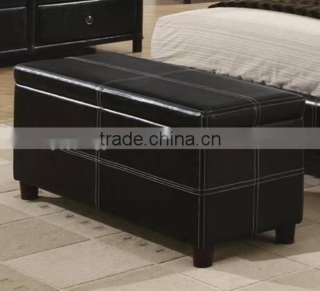 Black PVC Storage Wooden Box