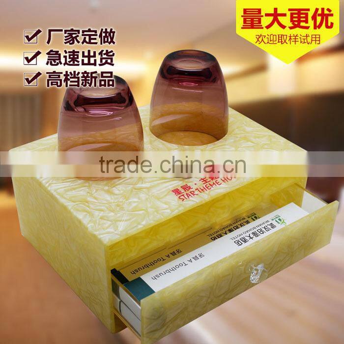 star hotel acrylic disposable goods hotel supplies with drawer