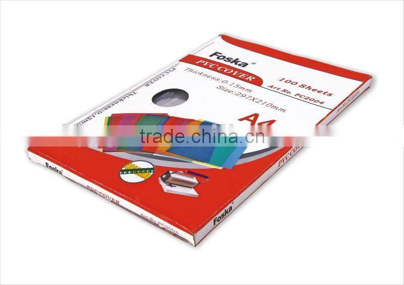 Hot sale A4/A3 clear/color/frosty PVC cover
