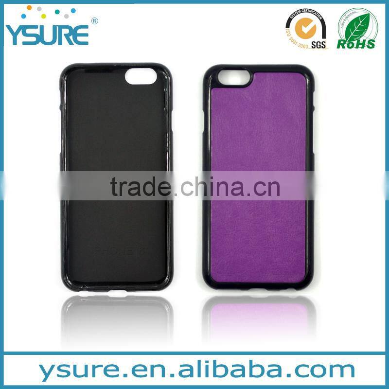 for iphone 6 back cover case , high quality TPU+PU leather case for iphone 6