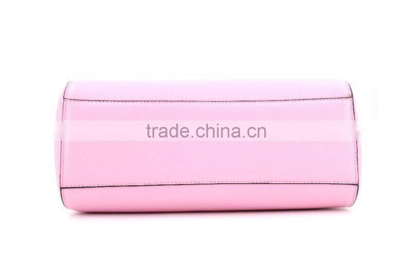 Hot sale UK Market Pink leather Ladies PU Tote handbag bags