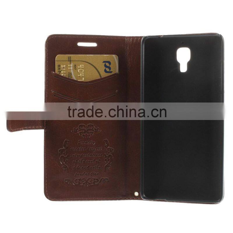 Crazy Horse Stand Leather Cover for Xiaomi 4 MI4,leather case for xiaomi 4 MI4,Xiaomi 4 MI4 leather case