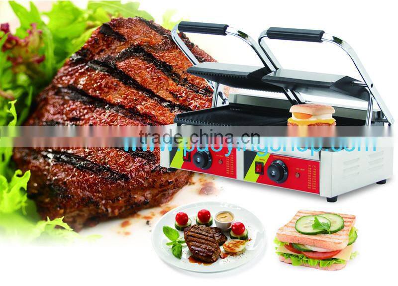 Commercial Use Non-stick 220v Electric Double Panini Grill
