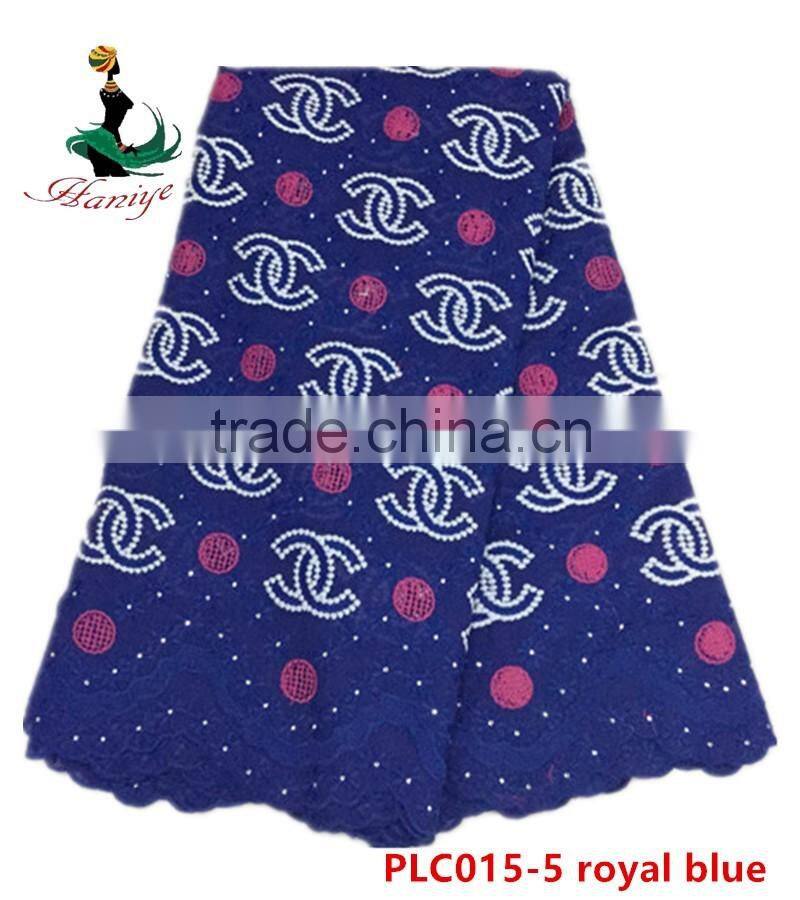 Haniye 2016 nigerian polish lace embroidery fashion styles 100% cotton polish lace /PLC015