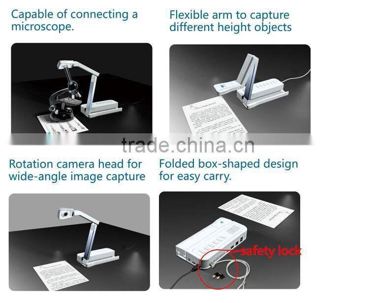 Eloam Educational Equipment 5 mega pixel camera with video output portable document camera