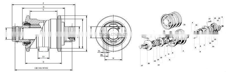 Excavator Track Roller for SUMITOMO