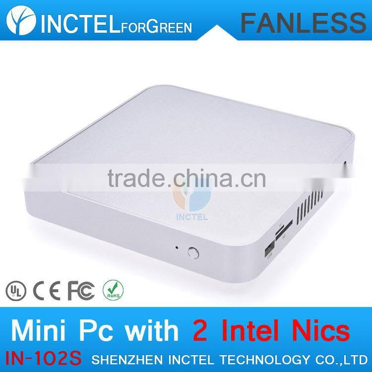 fanless alluminum mini pc USB 3.0 c1037u 4G RAM 64G SSD