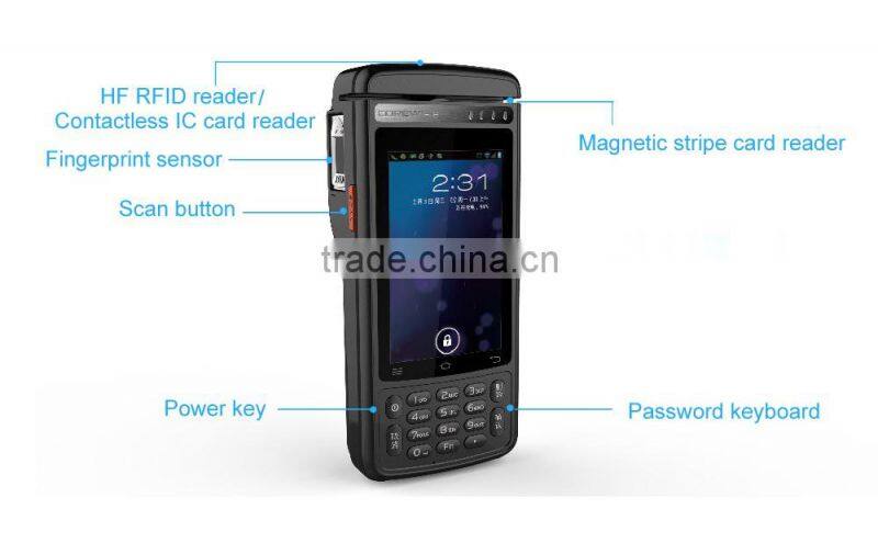 Android 6.0 4G LTE Mobile biometric 58mm WIFI portable thermal mini POS printer