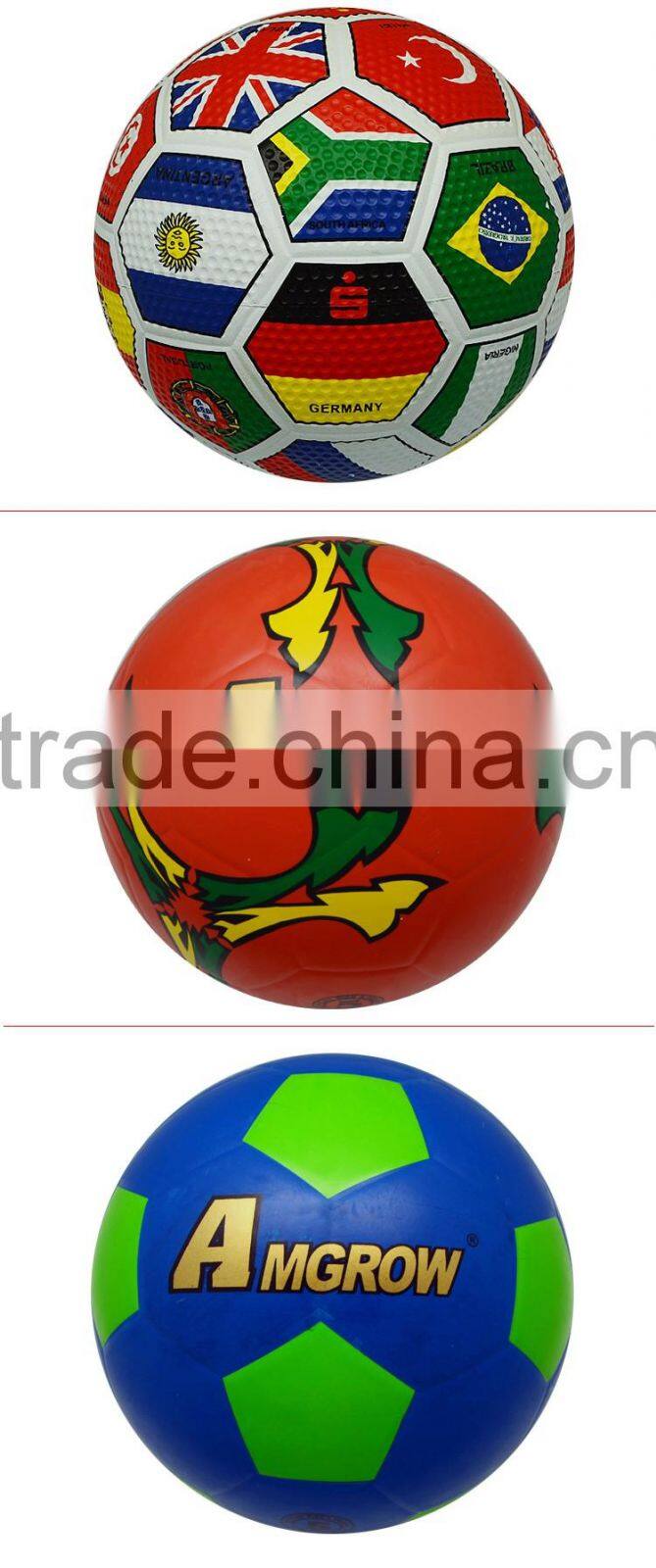 logo could be printed full color printing rubber soccer ball