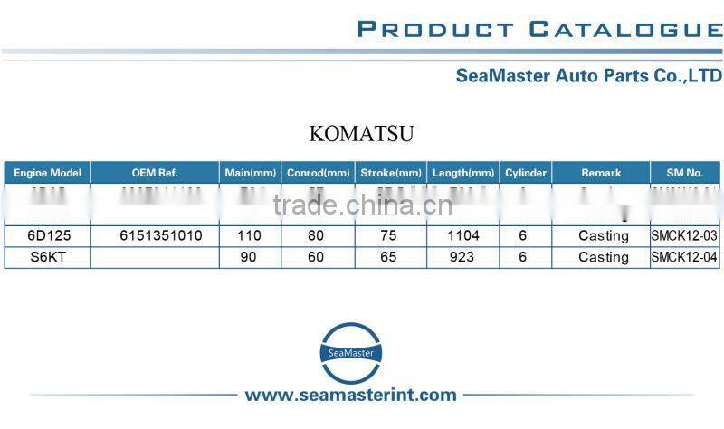 Crankshaft for KOMATSU S6KT engine