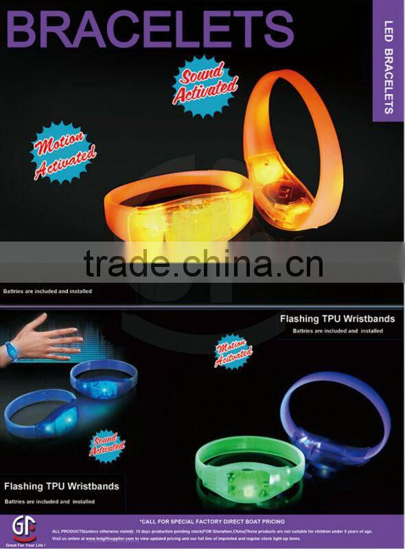 Novelties 2016 Giveaways New Ideas Colorful Light Up Bracelet